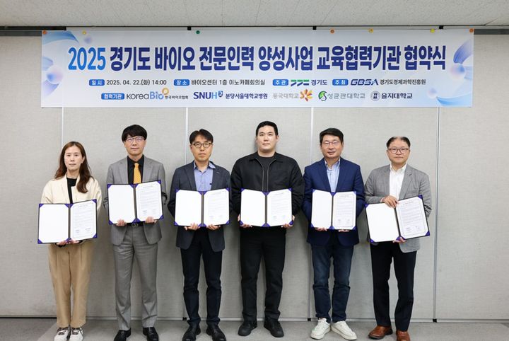 2025 경기도 바이오 전문인력 양성사업 업무협약